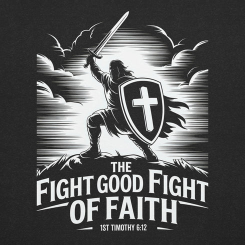 Fight The Good Fight Christian Bible Verse T-Shirt